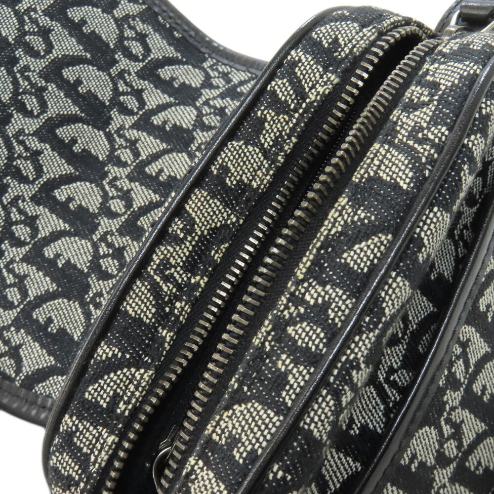 CHRISTIAN DIOR Black Canvas Trotter Shoulder Bag - Picture 12 of 16